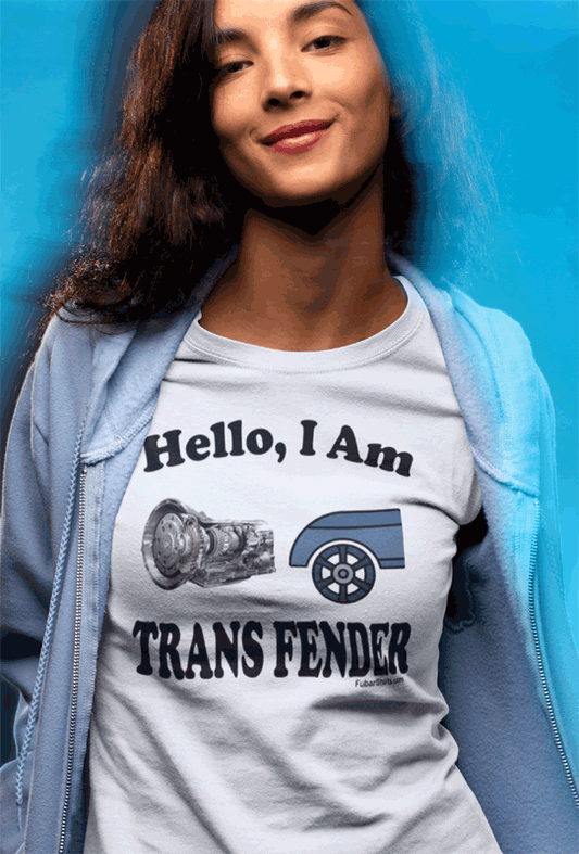 Hello I am Trans Fender T-shirt by fubarshirts.com