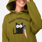 what cat halloween hoody. old gold color