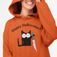 what cat halloween hoodie - orange.