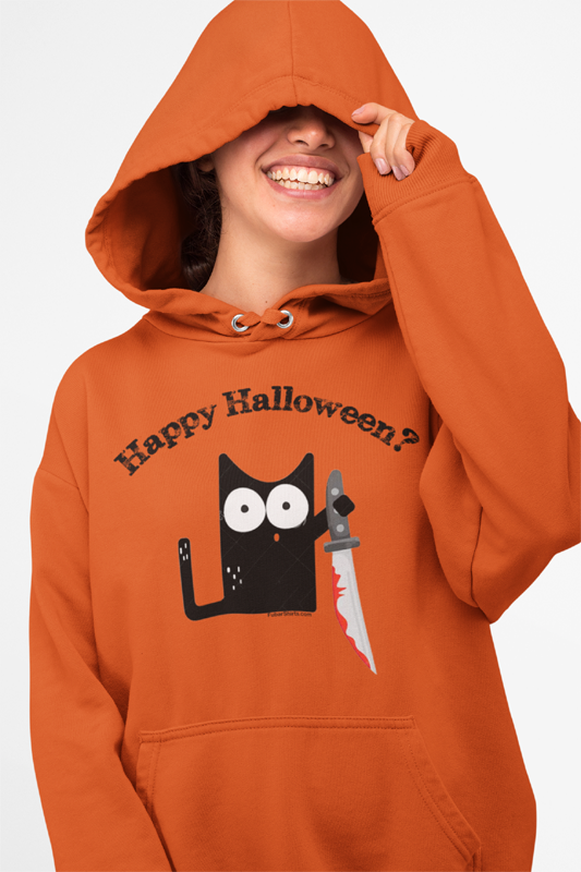 what cat halloween hoodie - orange.