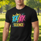 XX/XY Science T-shirt worn by young man. Free Shipping. Premium Cotton. Black Tee.
