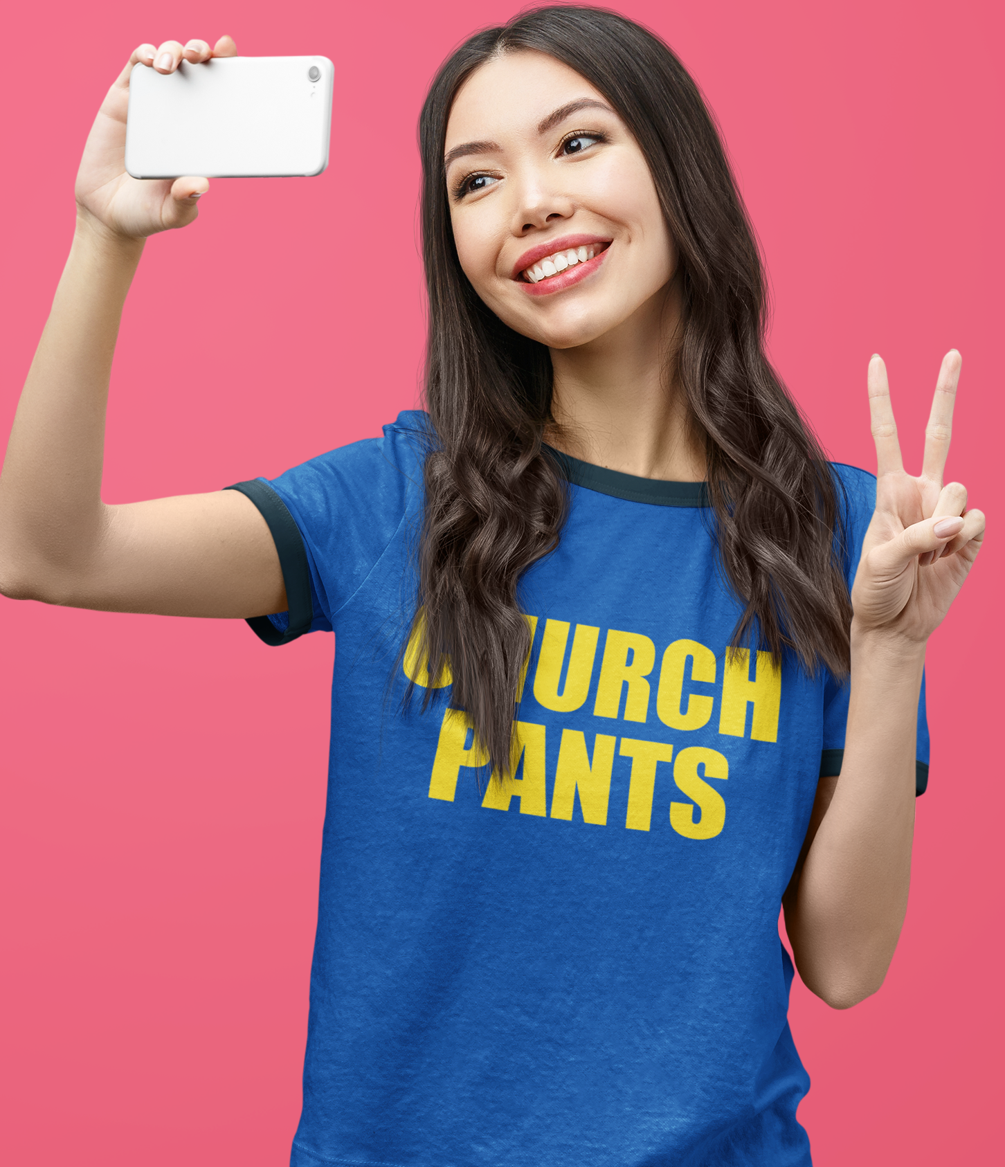 Church Pants Penny Tee | Unisex | Blue ringer Tee | Icarly Style