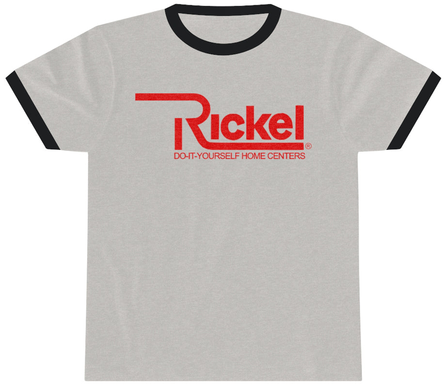 Rickel T-shirt. Retro design. Ringer Tee. Heather.