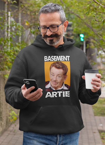 basement artie hoodie | black sweatshirt | arthur spooner king of queens