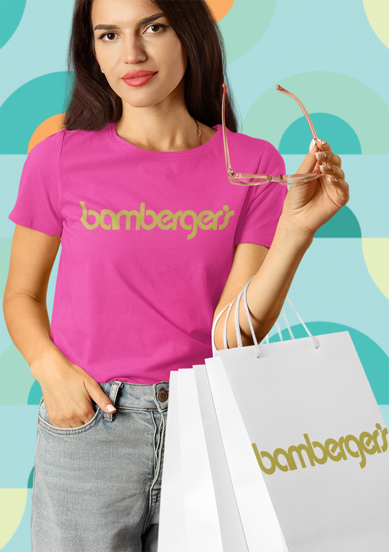 pink bambergers t-shirt. retro design.