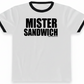 Mister Sandwich Penny Tee. White Shirt. Ringer Tee. Like ICarly shirts. Retro Vintage t-shirt. Free shipping.  Unisex.