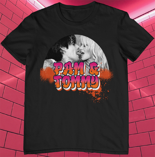 pam and tommy shirt | french kiss | pam anderson | black t-shirt