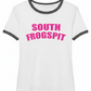 South Frogspit Penny Tee | white w black trim | ringer | Icarly style - unisex. Free shipping