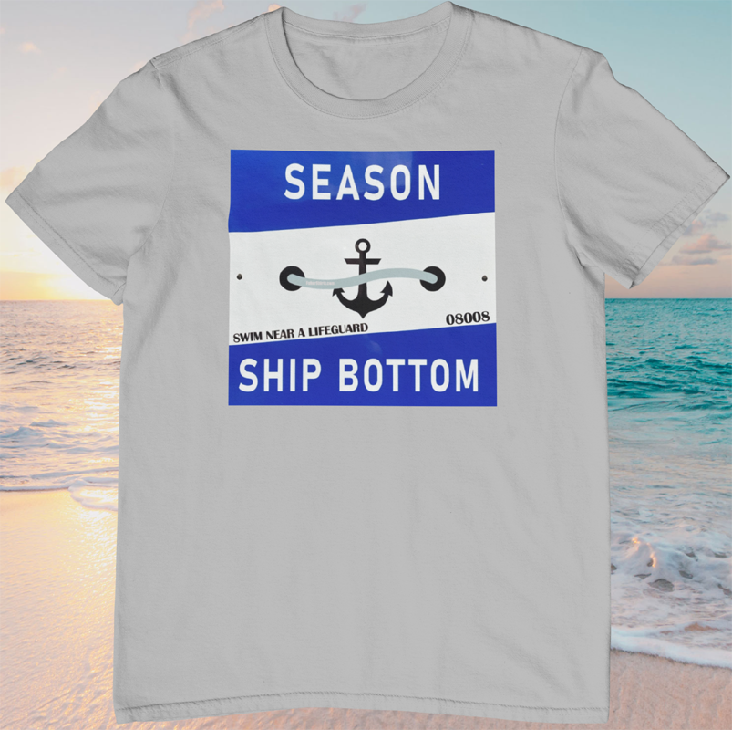 Ship Bottom Beach Badge T-shirt | Long Beach Island